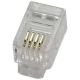 RJ22 HAND SET CONNECTOR STRANDED FLAT MODULAR PHONE PLUGS BAGS OF 100