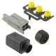 HARTING CONNECTOR, 4 Position Rectangular Connectors - Housings Plug Black, W10