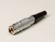 Lemo Connector Male Plug Cable Mount with Strain Relief, 4 Pin Silver, Size 0K, W11
