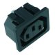 IEC 10A / 250V SNAP IN FEMALE CHASIS POWER SOCKET RECEPTICAL PANEL MOUNT CONNECTOR