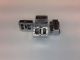 SLIDE POT SLIDER KNOB Push on, Plastic, Chrome, 11mm Wide, 8mm tall, 8mm thick at Base, 4mm at Top, Slot 4mm X 1mm Bin 49