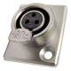 MINI XLR CONNECTOR 3 PIN FEMALE CHASSIS MOUNT TY3F