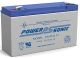 Sealed Lead Acid Battery 6V 12A.H. F1 Terminals 5.95 L X 2 W X 3.7 H PS6100