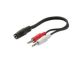 6-inch Y 2-3.5 St Plug / 3.5 Stereo Jack Adaptor