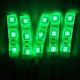 GREEN LED Strip, Working Voltage 12VDC, 60mA, 3 leds/  2 Inches / 55 mm Long x 8mm Wide, Waterproof, Flexible, Adhesive backed