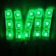 GREEN LED Strip, Working Voltage 12VDC, 60mA, 3 leds/ 2 Inches / 55 mm Long x 8mm Wide, Waterproof, Flexible, Adhesive backed