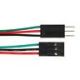 3 PIN Male to Female Dupont / Arduino Jumper Connector 24-26ga WIRE Pigtail, Prototype Breadboard , 10 Inches long
