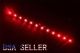 RED LED Strip, Working Voltage 12VDC, 250mA, 12 leds/  12 Inches / 300 mm Long x 8mm Wide, Flexible, Waterproof, Adhesive backed