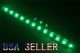 GREEN LED Strip, Working Voltage 12VDC, 250mA, 12 leds/ 12 Inches / 300 mm 30 cm Long x 8mm Wide, Flexible, Waterproof, Adhesive backed