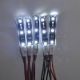 WHITE LED strip, working voltage 12vdc, 22mA, 3 leds/ 2 inches/55mm long x8 wide waterproof,flexible, adhesive backed