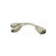 8 inch DB15HD-M to 2x DB15HD-F VGA Splitter Cable Y ADAPTOR