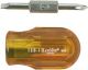 TSD1VN Xcelite Two-in-One, Slotted and Phillips Stubby Screwdriver, Amber Handle
