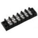 30 AMP DUAL ROW TERMINAL BLOCK 6-141 BARRIER STRIP 6 POSITION 6-32 PHILSLOT SCREWS