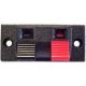 SPEAKER PUSH TERMINAL STRIP WITH ONE RED ONE BLACK BUTTON