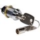 Key Switch, Momentary Off - (ON), 4A 115VAC, 3/4 inch Mounting Hole, Solder Cup Connection, W18