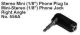 RIGHT ANGLE Audio Adaptor Stereo 3.5mm Plug to 3.5mm Stereo Jack 556A