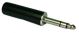 .206 Diameter 3/16 inch, 3 conductor stereo audio plug, typical in aircraft