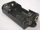 BATTERY HOLDER 2 AA 9V SNAP WITH MOUNTING TABS