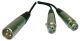 XLR M to 2 XLR Female Y ADAPTOR, SPLITTER