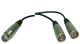 XLR F 2 XLR M Y ADAPTOR, SPLITTER