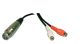 XLR F to 2 RCA F Y ADAPTOR, SPLITTER