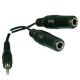 3.5mm STEREO Male Plug to 2 1/4 inch Stereo Jacks Y Adapter SPLITTER