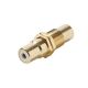 BULKHEAD RCA GOLD JACK FEED THRU PANEL MOUNT COUPLER