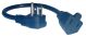 Right Angle Mini Extension AC Power Cord 12 inch SJT16/3