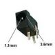 DC JACK-1.1x3.5mm, Mates with 202B Plug