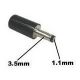 DC PLUG-1.1x3.5mm, Mates with 201B, 311B Jacks