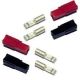 Power Pole Connector: TWO-PAIR SETS 2 Red & 2 Black Housings with 4 Contacts, 20-16ga 15A Contacts