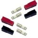 Power Pole Connector: TWO-PAIR SETS 2 Red & 2 Black Housings with 4 Contacts, 14-10ga 45A Contacts