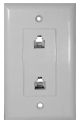 DECORA DUAL 6P4C WHITE RJ11