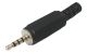 2.5mm 4 Conductor In-Line Male Plug, Mates with 70-646B