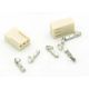 2PK Female LOCKING HOUSING CONNECTOR 3 POSITION .100 HEADER with pins