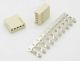 2PK Female LOCKING HOUSING CONNECTOR 5 POSITION .100 HEADER with pins