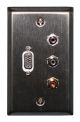 STAINLESS STEAL PLATE AUDIO VIDEO HD15 VGA
