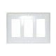 TRIPLE WALL PLATE WHITE DECORA