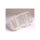 10pk 8 CONDUCTOR MODULAR TELEPHONE PLUG CONNECTOR 8P8C RJ45 KEYED ON THE SIDE, FOR FLAT CABLE