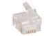 10pk 6 CONDUCTOR MODULAR TELEPHONE PLUG 6P6C DEC TYPE with Off Set Key, Keyed