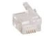 10pk 4 CONDUCTOR MODULAR TELEPHONE PLUG 6P4C DEC TYPE with Off Set Key, Replaced by TEC12 6P6C