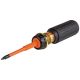 Klein Flip-Blade Insulated Screwdriver, 2-in-1, Square Bit #1 and #2