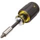 Klein 8-in-1 Multi-Bit Adjustable Length Stubby Screwdriver Slot Phillips Square and 1/4 Hex