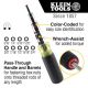 Klein 9 In 1 Nut Driver, Cushion-Grip, Hollow Shaft for Pass Through.