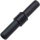 SINGLE BANANA PLUG JACK SPLICE COUPLER BLACK