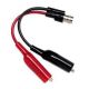 BNC FEMALE TO ALLIGATOR CLIPS 7 INCHES