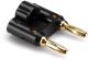 DOUBLE BANANA PLUG SOLDERLESS BLACK