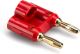 DOUBLE BANANA PLUG SOLDERLESS RED