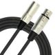 3 PIN MALE XLR - 3 PIN FEMALE XLR MP-280-50/BK