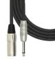 3 PIN XLR MALE - 1/4 inch MONO PLUG MP-481-25/BK